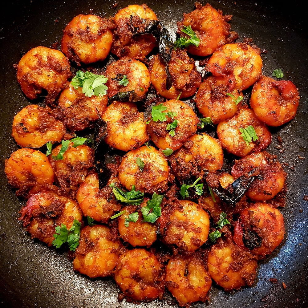 Prawns Fried New Hotel Sawsiri Best Restaurant Near Tissamaharama